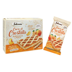 Crostatina - Falcone - Cuor di Crostata - Albicocca e Pesca - 240 g
