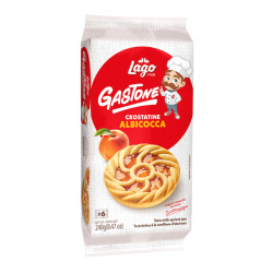 Merendine Gastone Lago - Crostatine Albicocca - 6 Pz - 240 gr