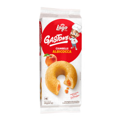 Merendine Gastone Lago - Ciambelle Albicocca - 6 Pz - 240 gr