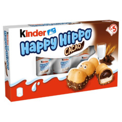 Kinder Happy Hippo - al Cacao - Snack - 5 Pezzi