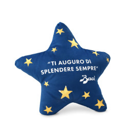 Baci Perugina - Cuscino Stella - Cioccolato Fondente - Peluche 50 g